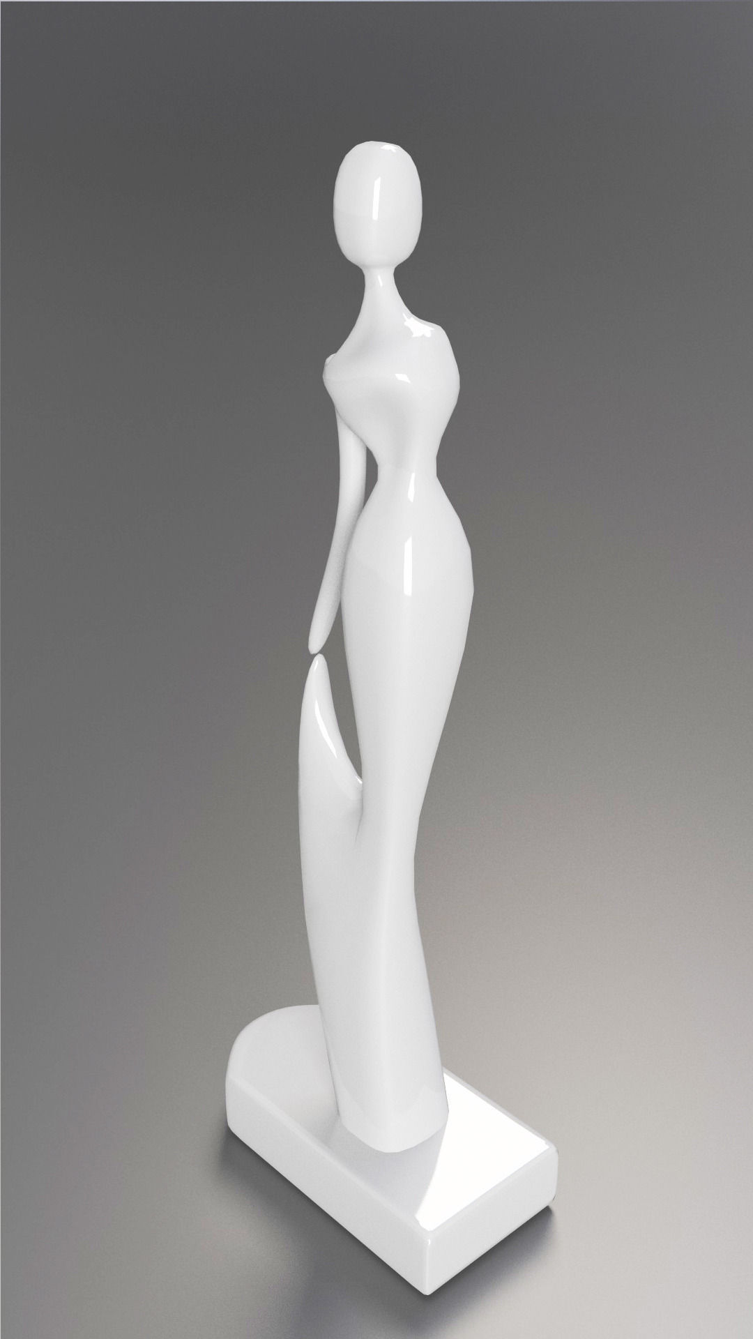 Modern Female Sculpture 3D model_4