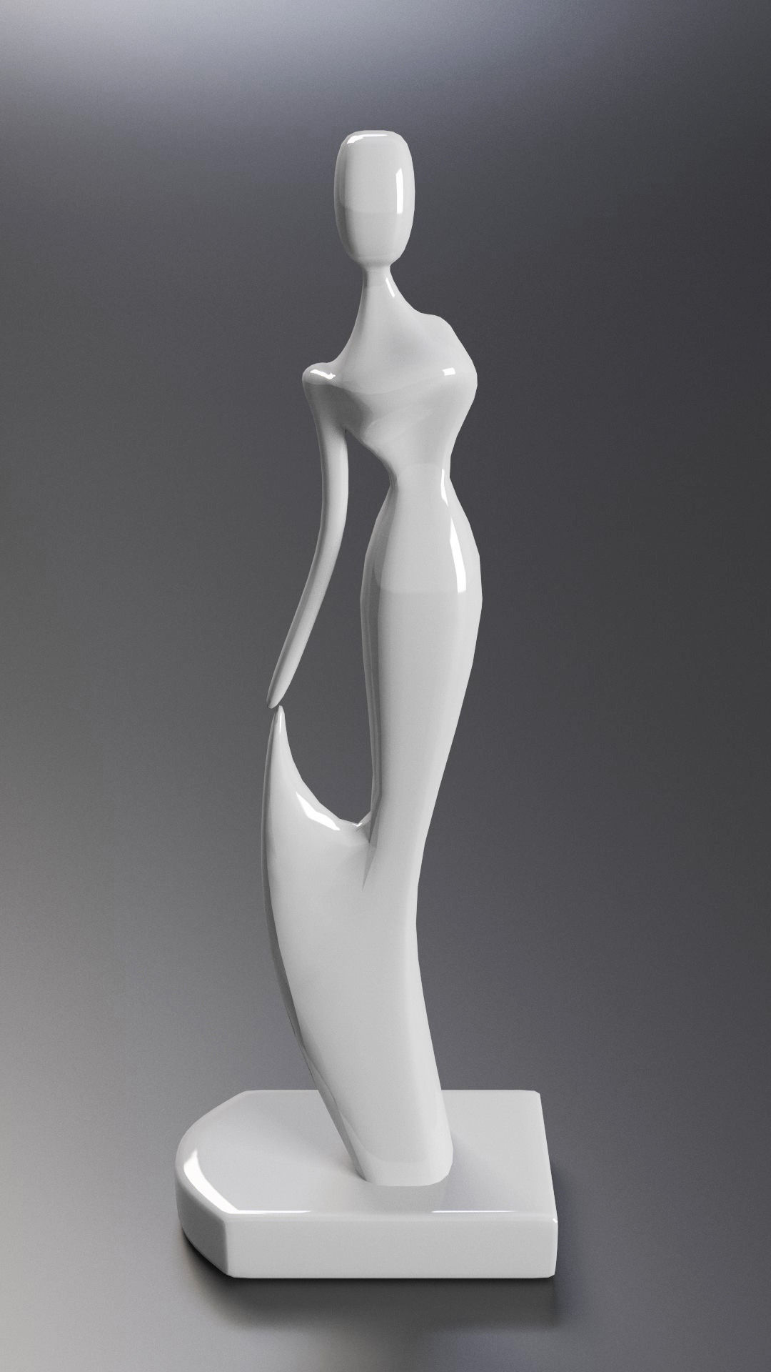 Modern Female Sculpture 3D model_3