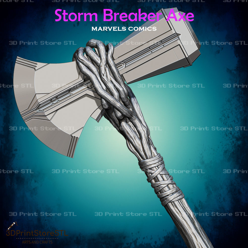 Storm Breaker Cosplay Marvels Comics - STL File 3D print model_1