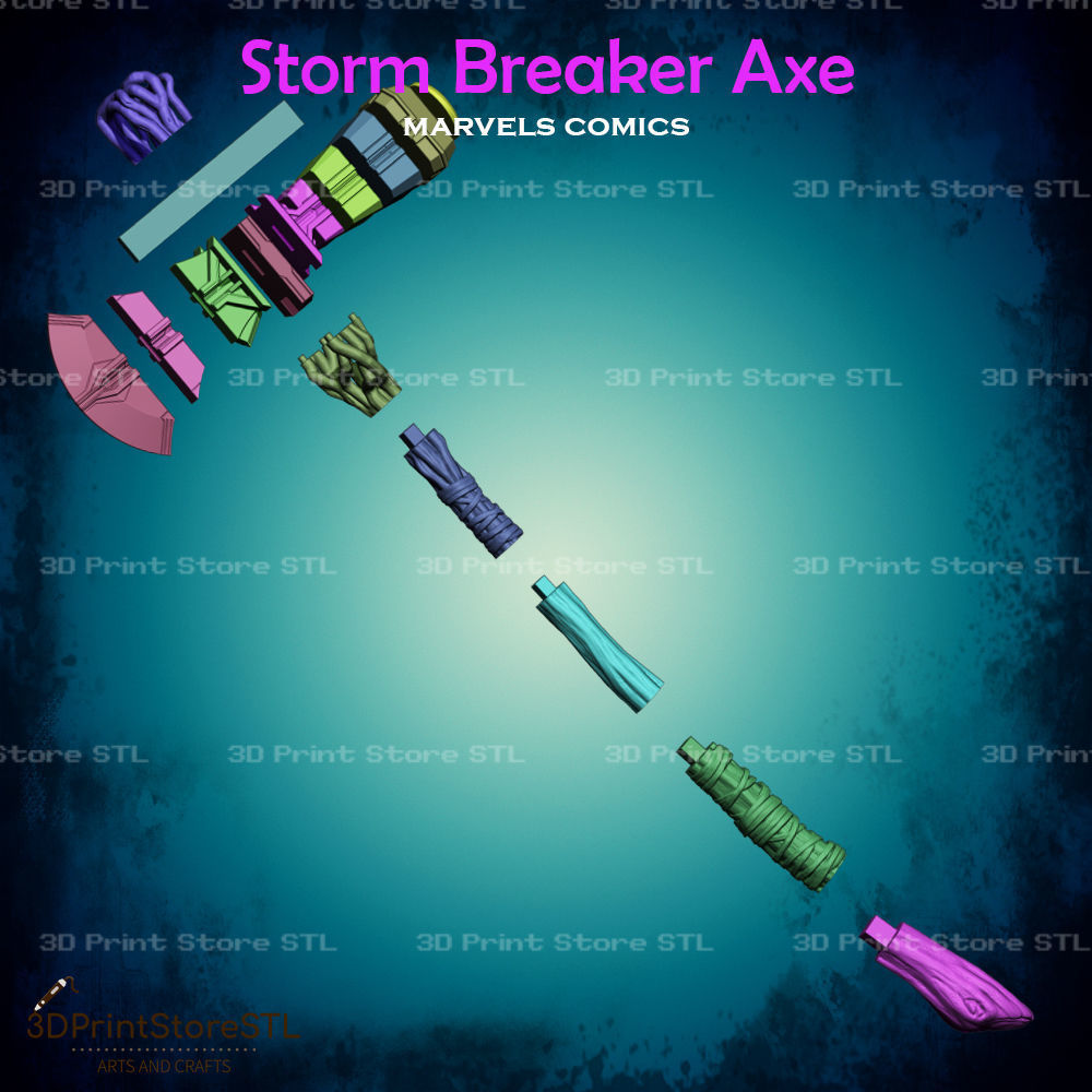 Storm Breaker Cosplay Marvels Comics - STL File 3D print model_2