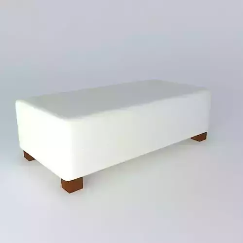 Recamier ottoman with wooden legs
