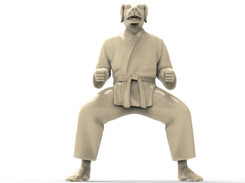Dog Kiba Dachi Stance 3D print model_5