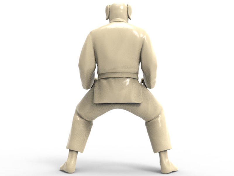 Dog Kiba Dachi Stance 3D print model_3
