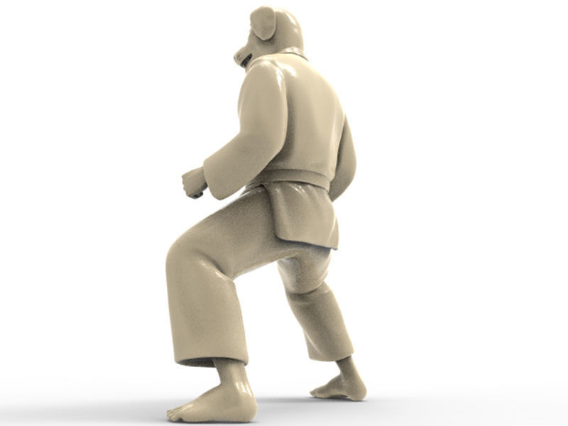 Dog Kiba Dachi Stance 3D print model_2