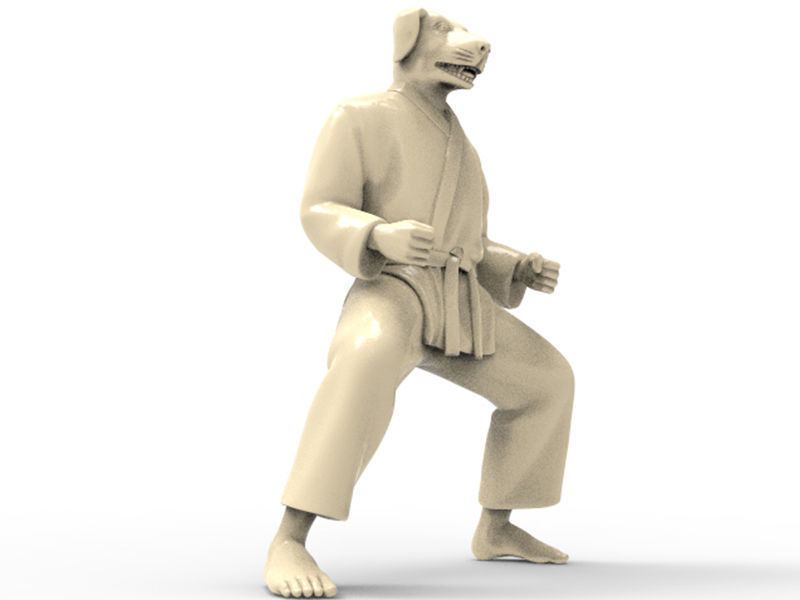 Dog Kiba Dachi Stance 3D print model_4