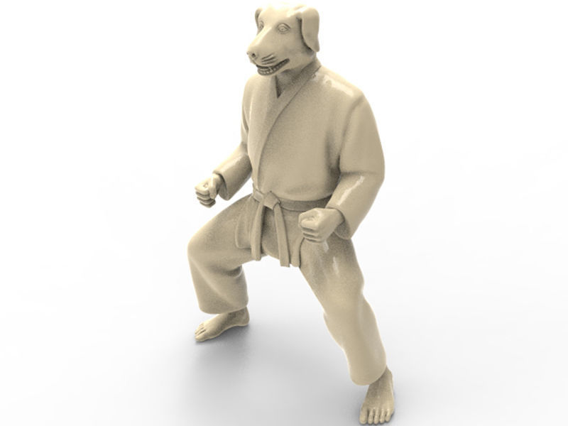 Dog Kiba Dachi Stance 3D print model_1