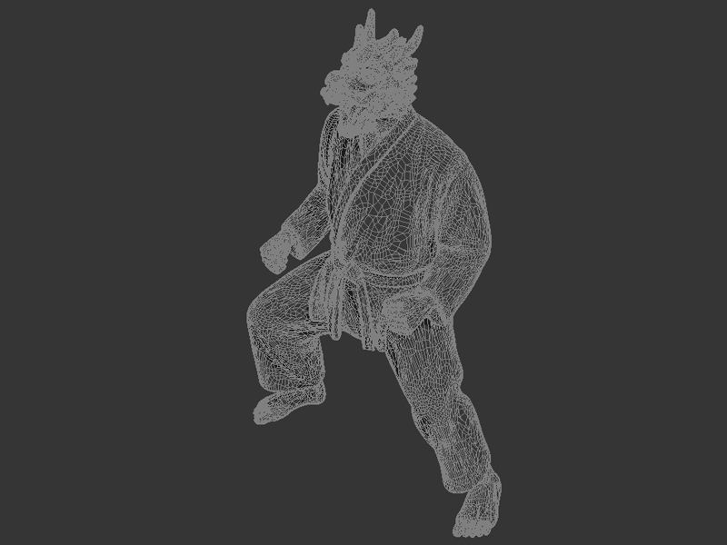 Dragon Kiba Dachi Stance 3D print model_8