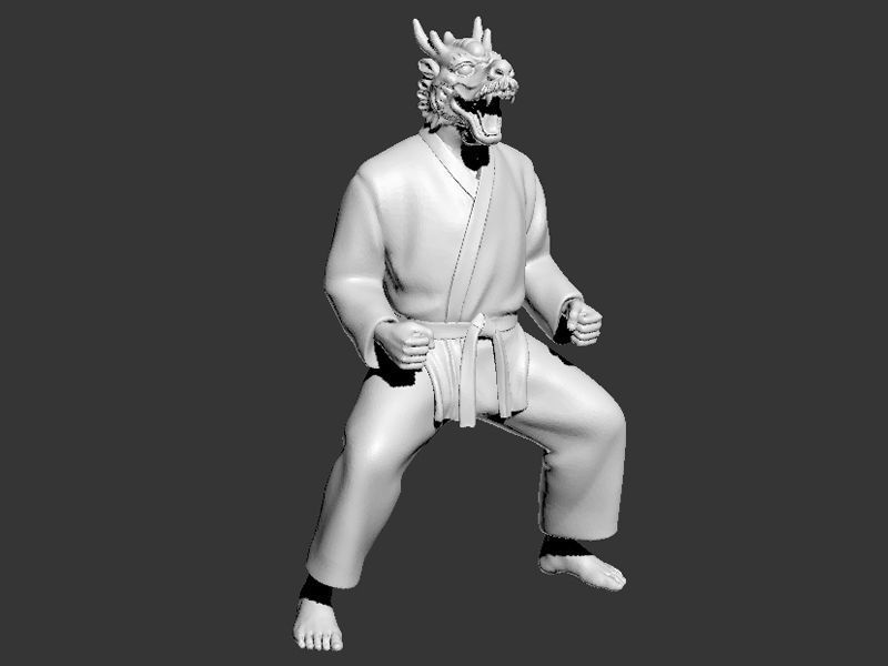 Dragon Kiba Dachi Stance 3D print model_6