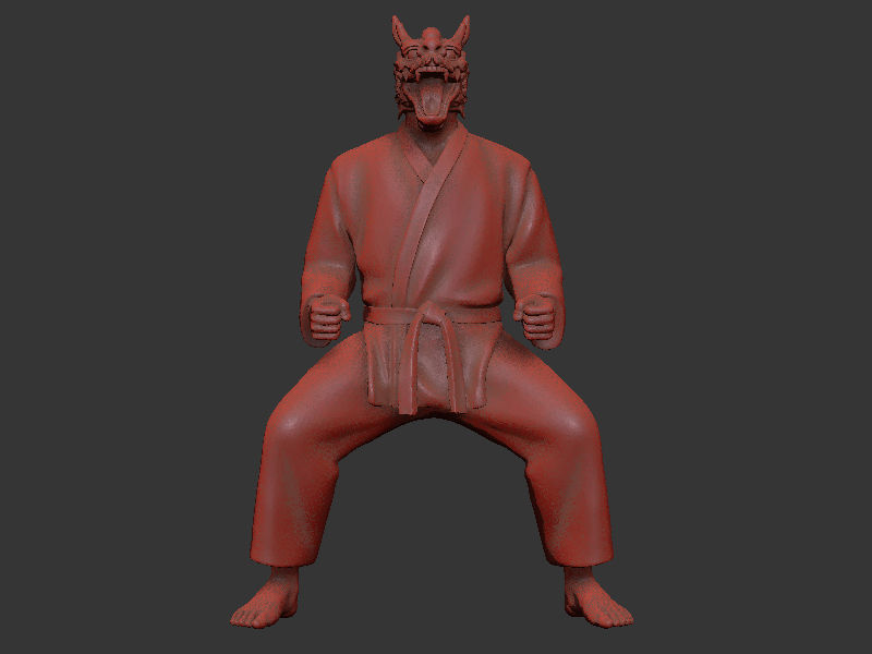 Dragon Kiba Dachi Stance 3D print model_7