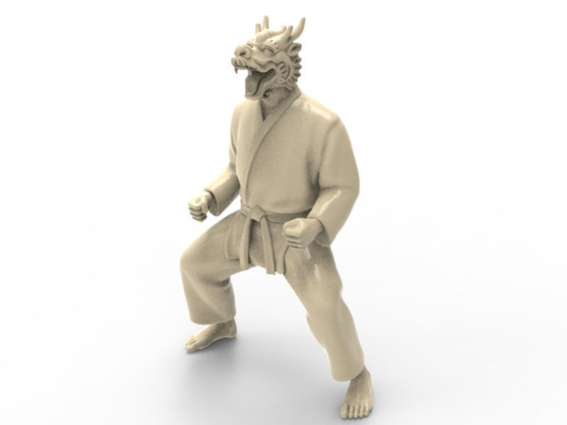 Dragon Kiba Dachi Stance 3D print model_1