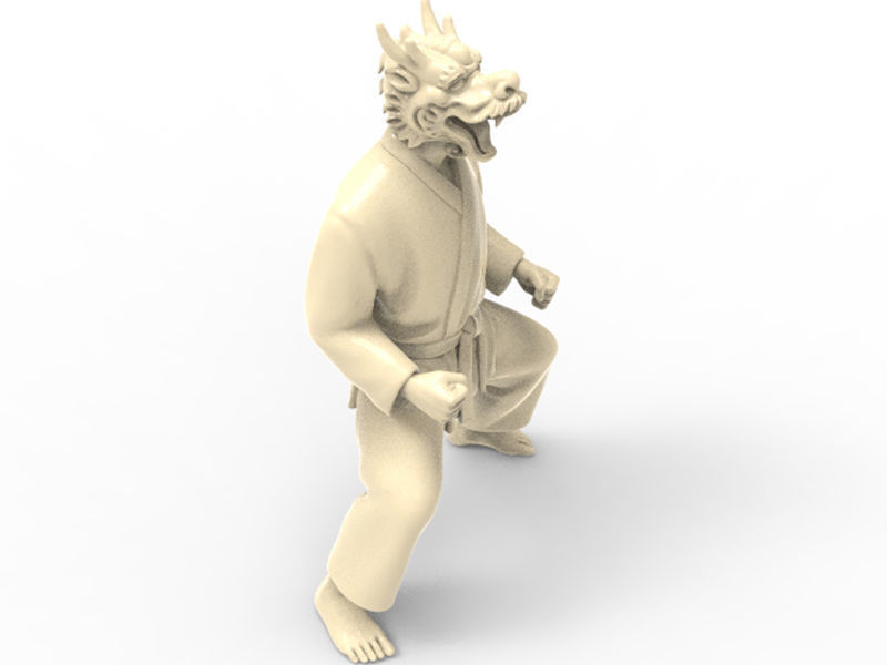 Dragon Kiba Dachi Stance 3D print model_4