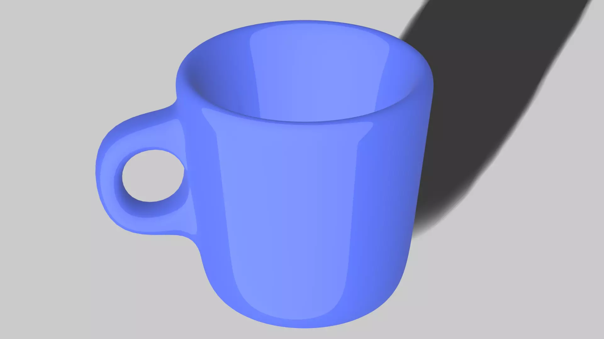 blue cup Low-poly 3D model_0