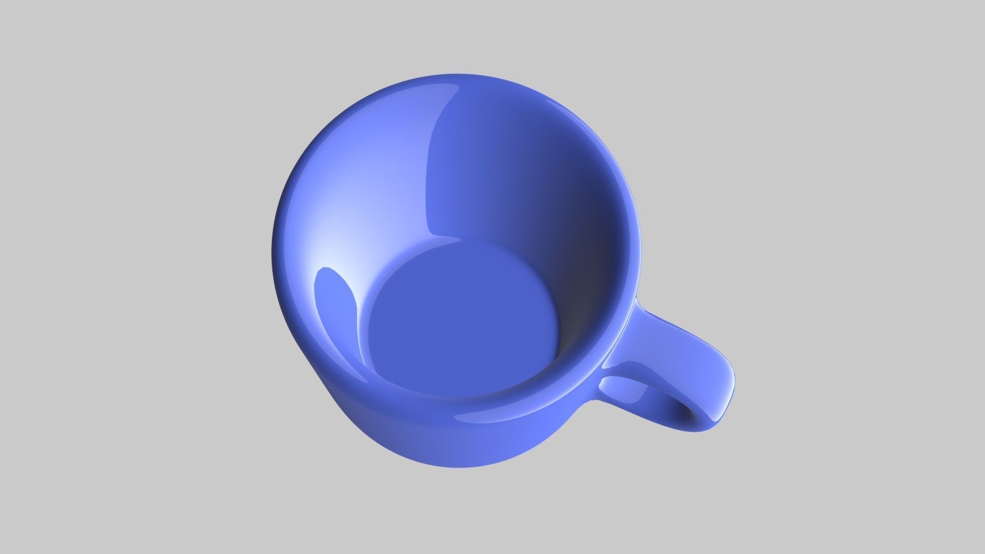 blue cup Low-poly 3D model_2