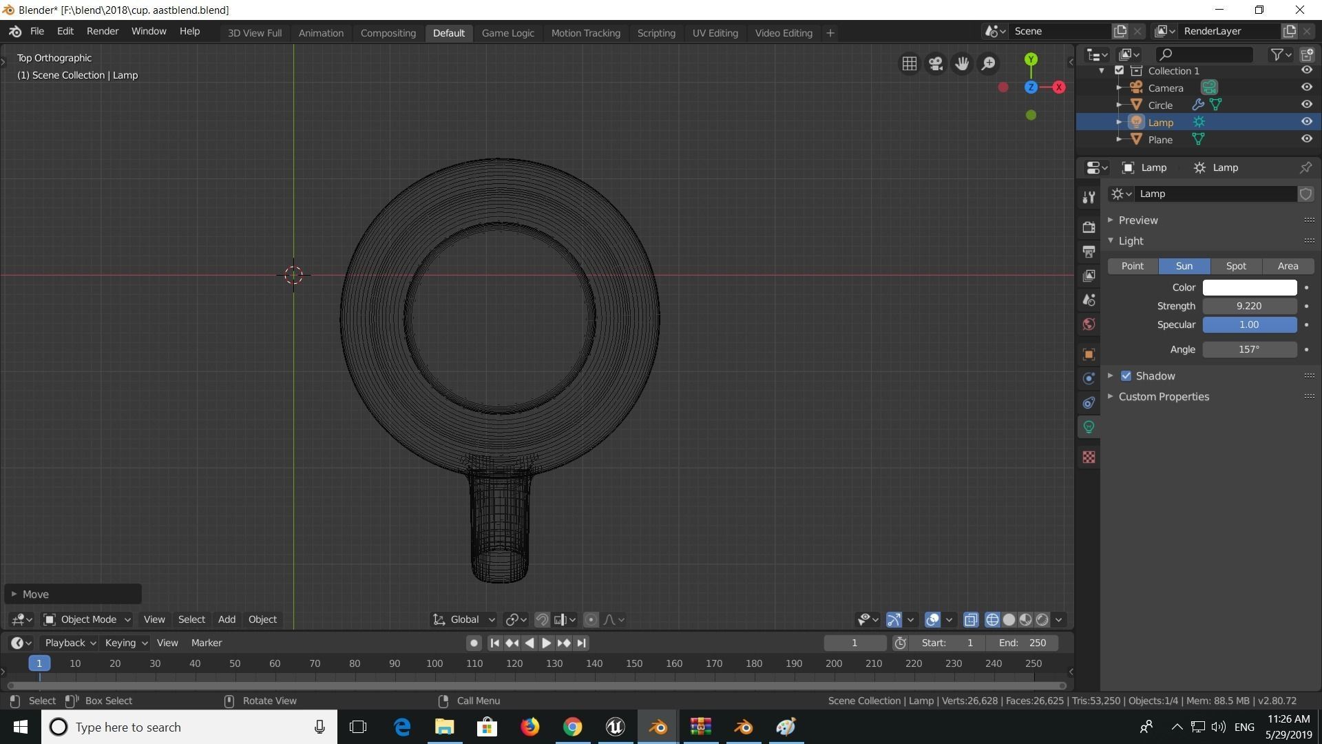 blue cup Low-poly 3D model_7