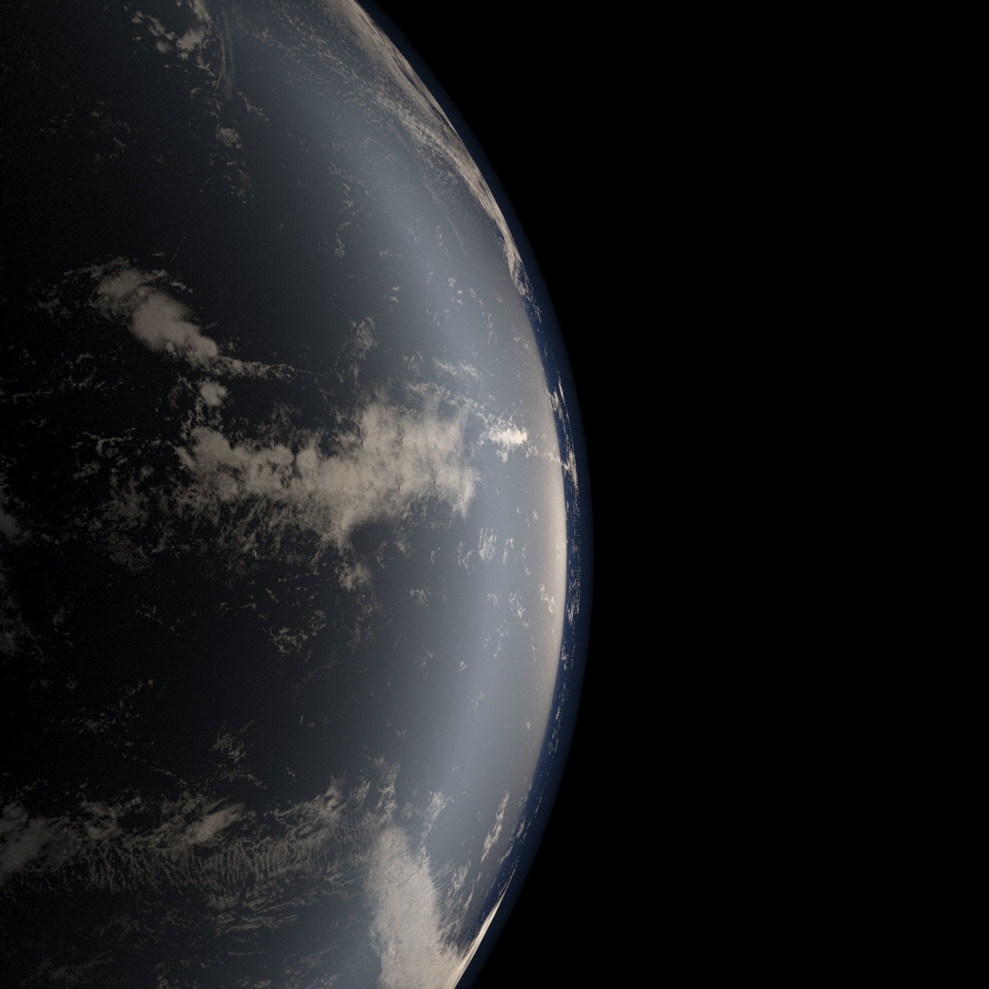 EARTH from space - Low-poly 3D model_12