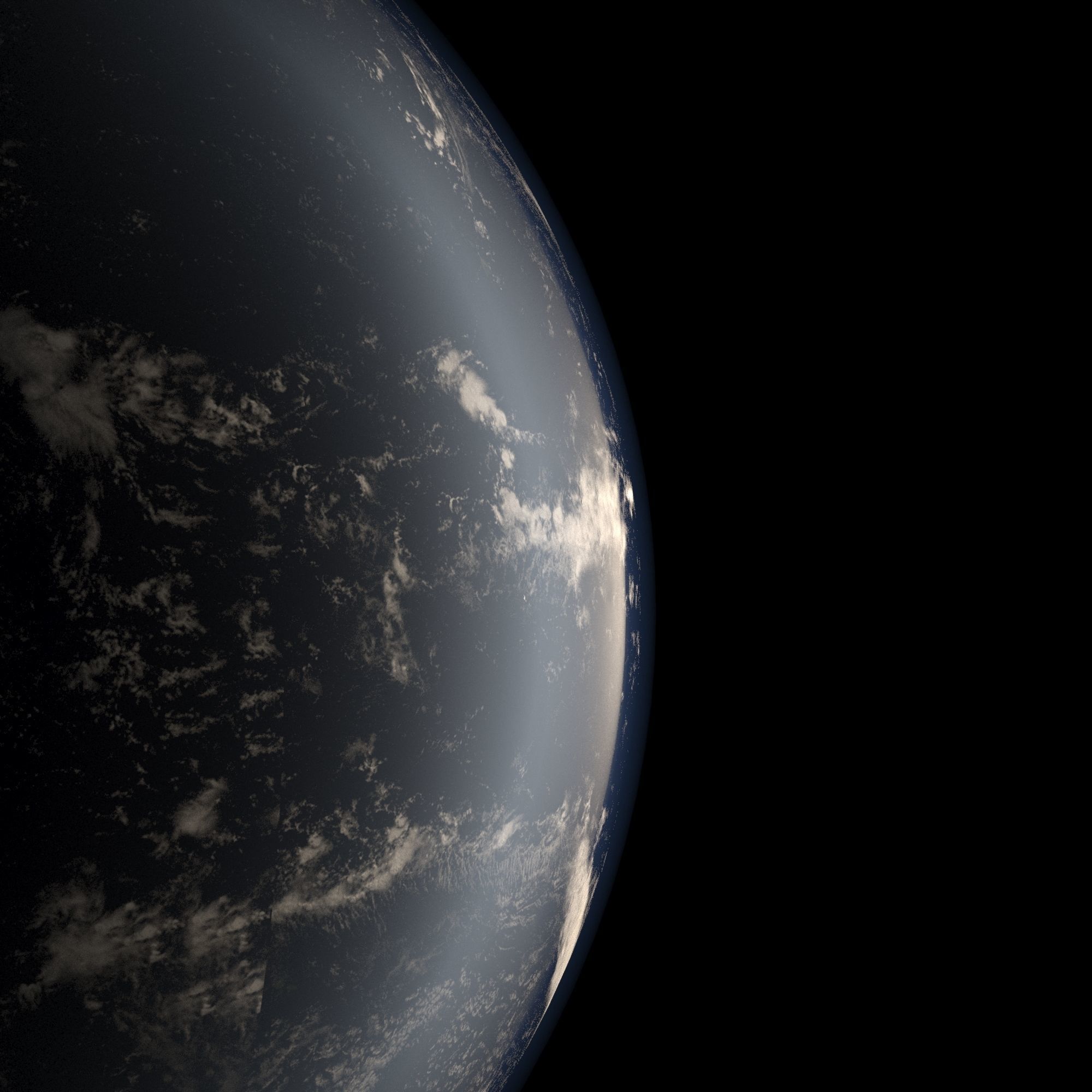 EARTH from space - Low-poly 3D model_8