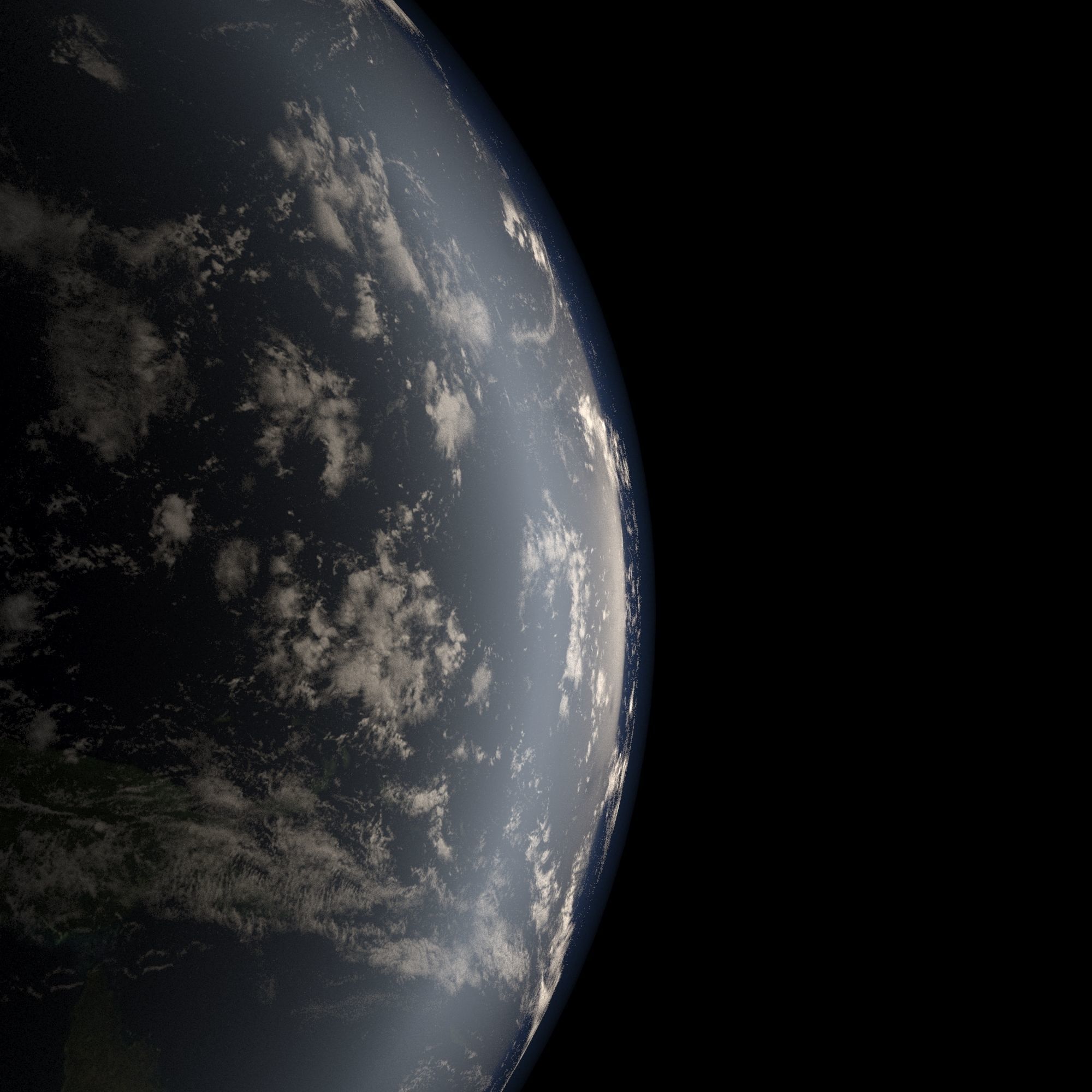 EARTH from space - Low-poly 3D model_11
