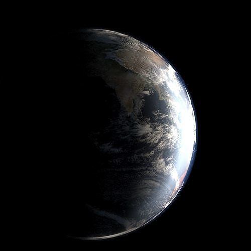 EARTH from space - Low-poly 3D model