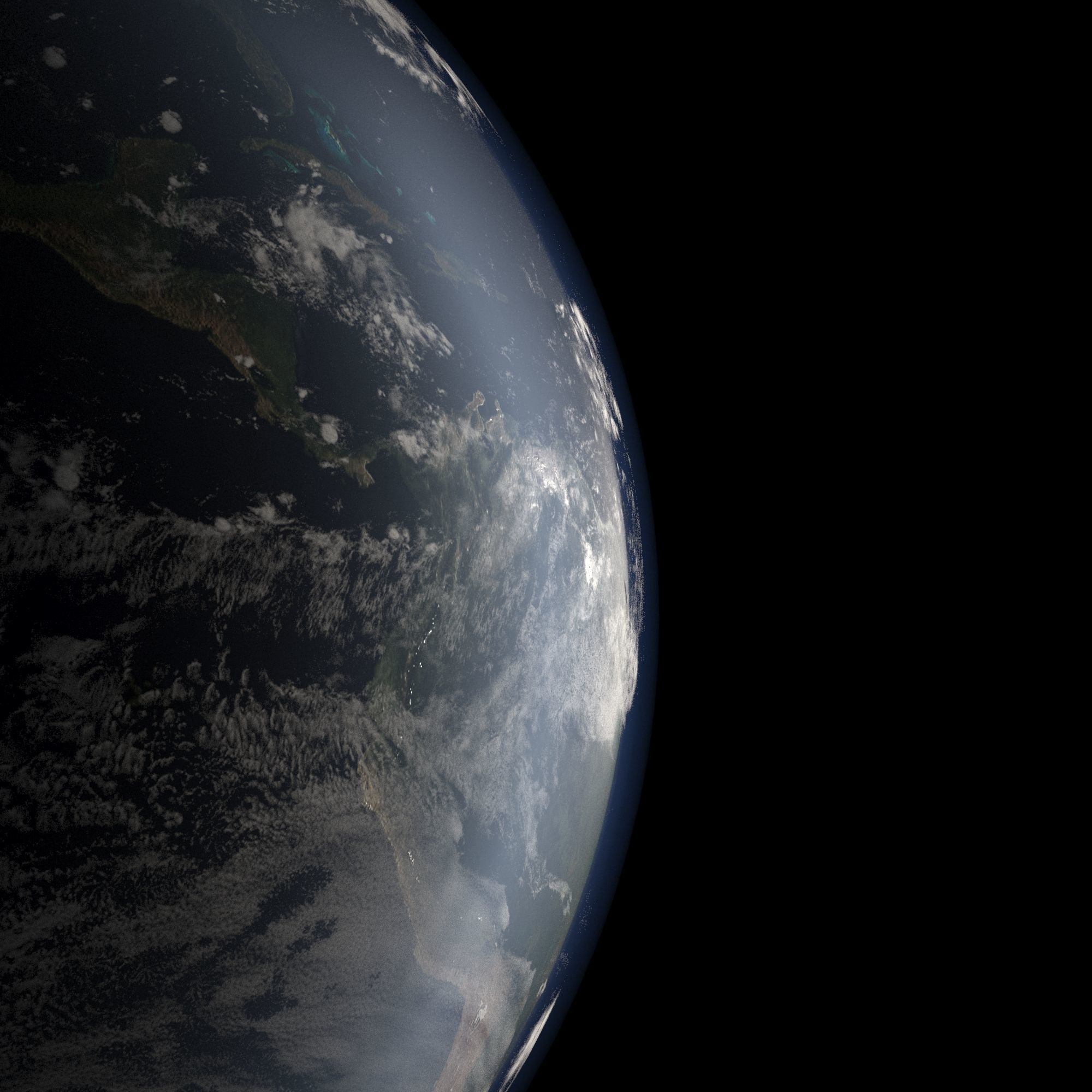 EARTH from space - Low-poly 3D model_13