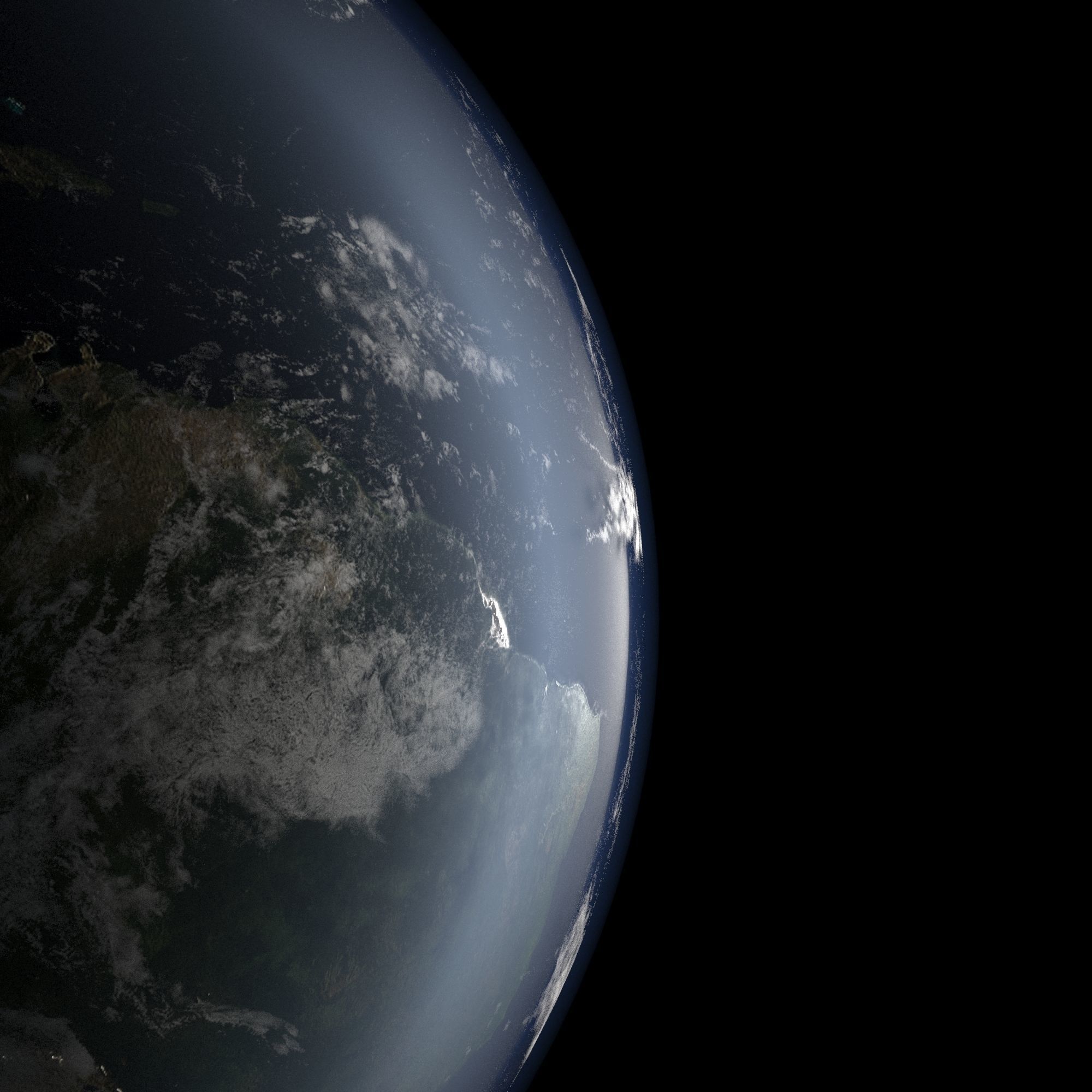 EARTH from space - Low-poly 3D model_17