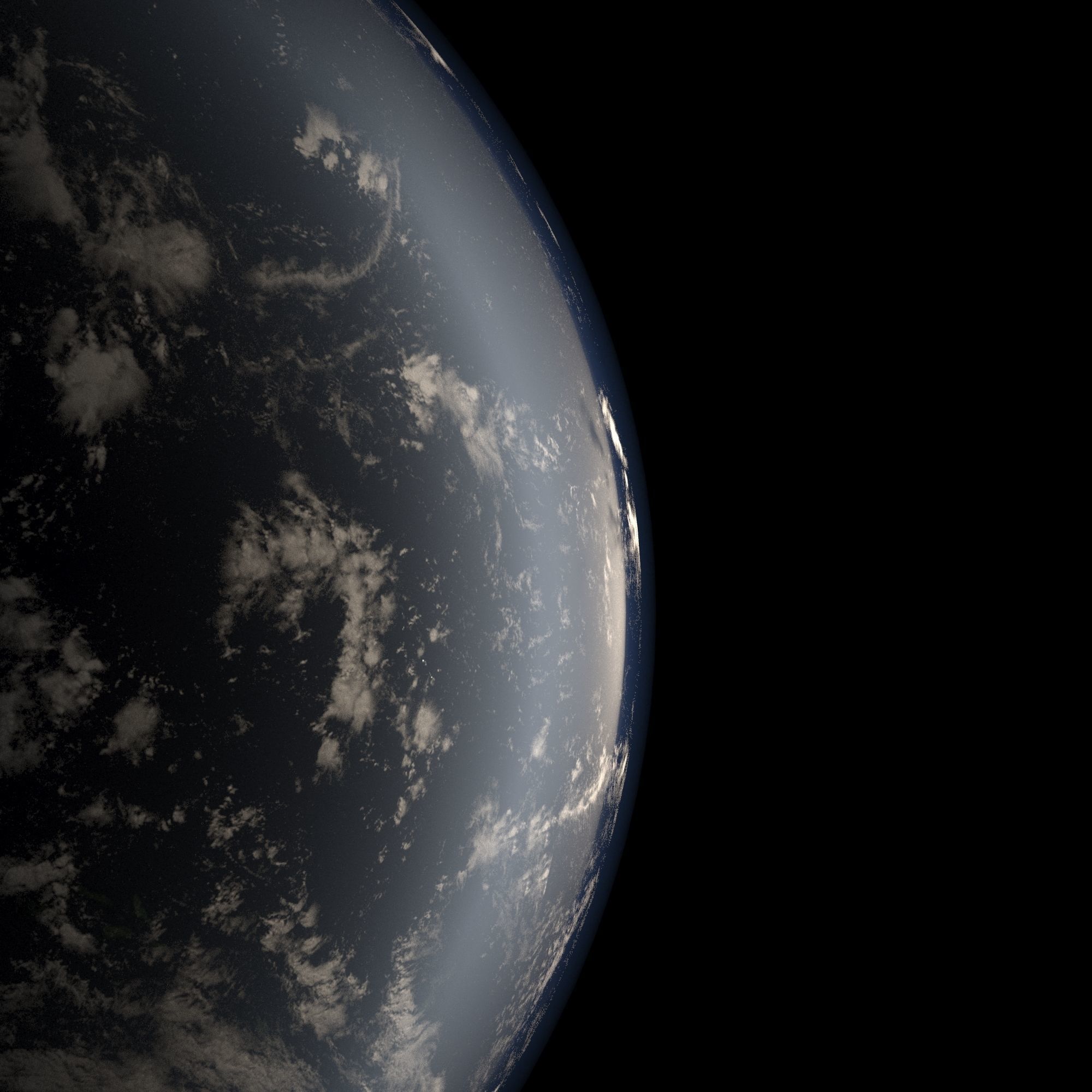 EARTH from space - Low-poly 3D model_10