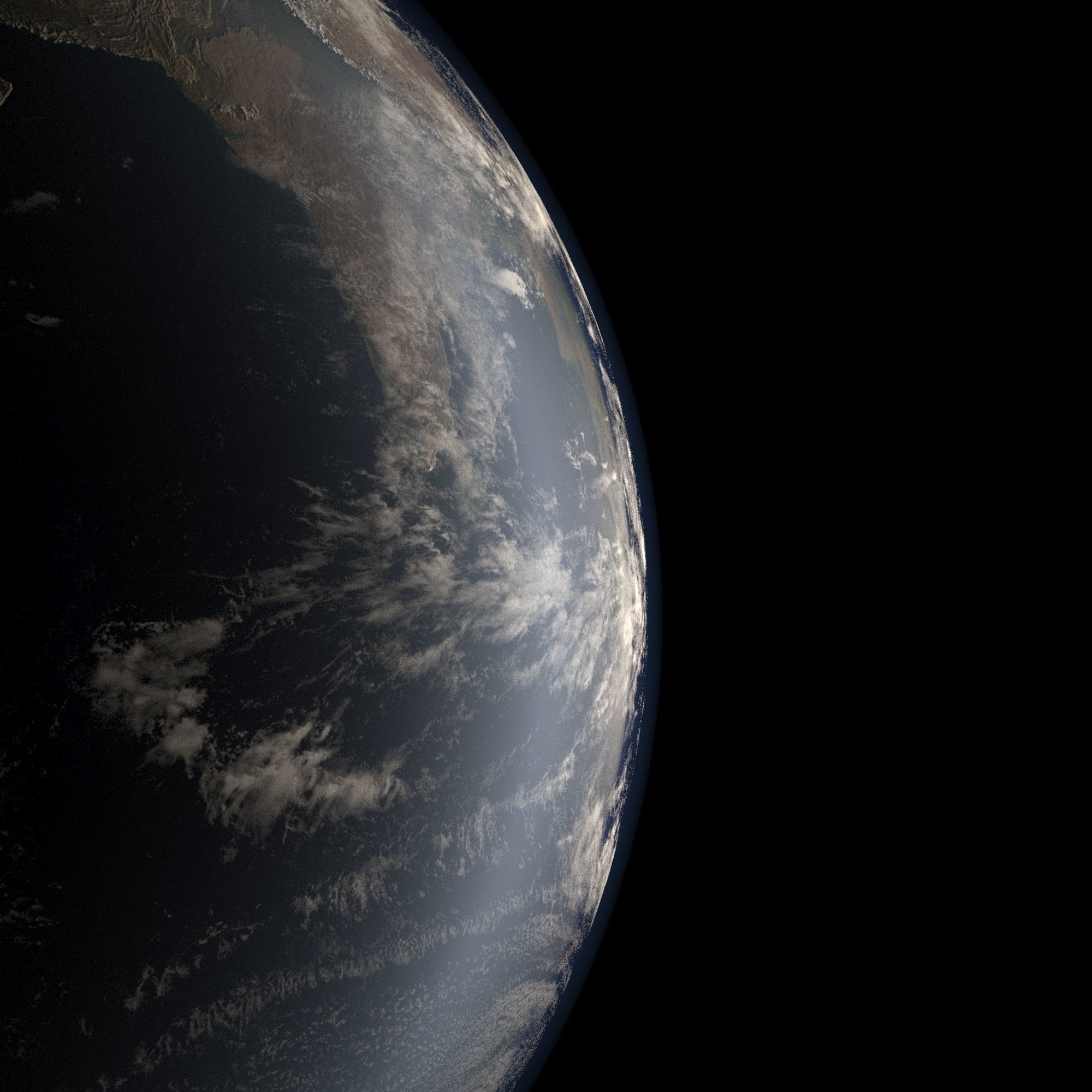 EARTH from space - Low-poly 3D model_22