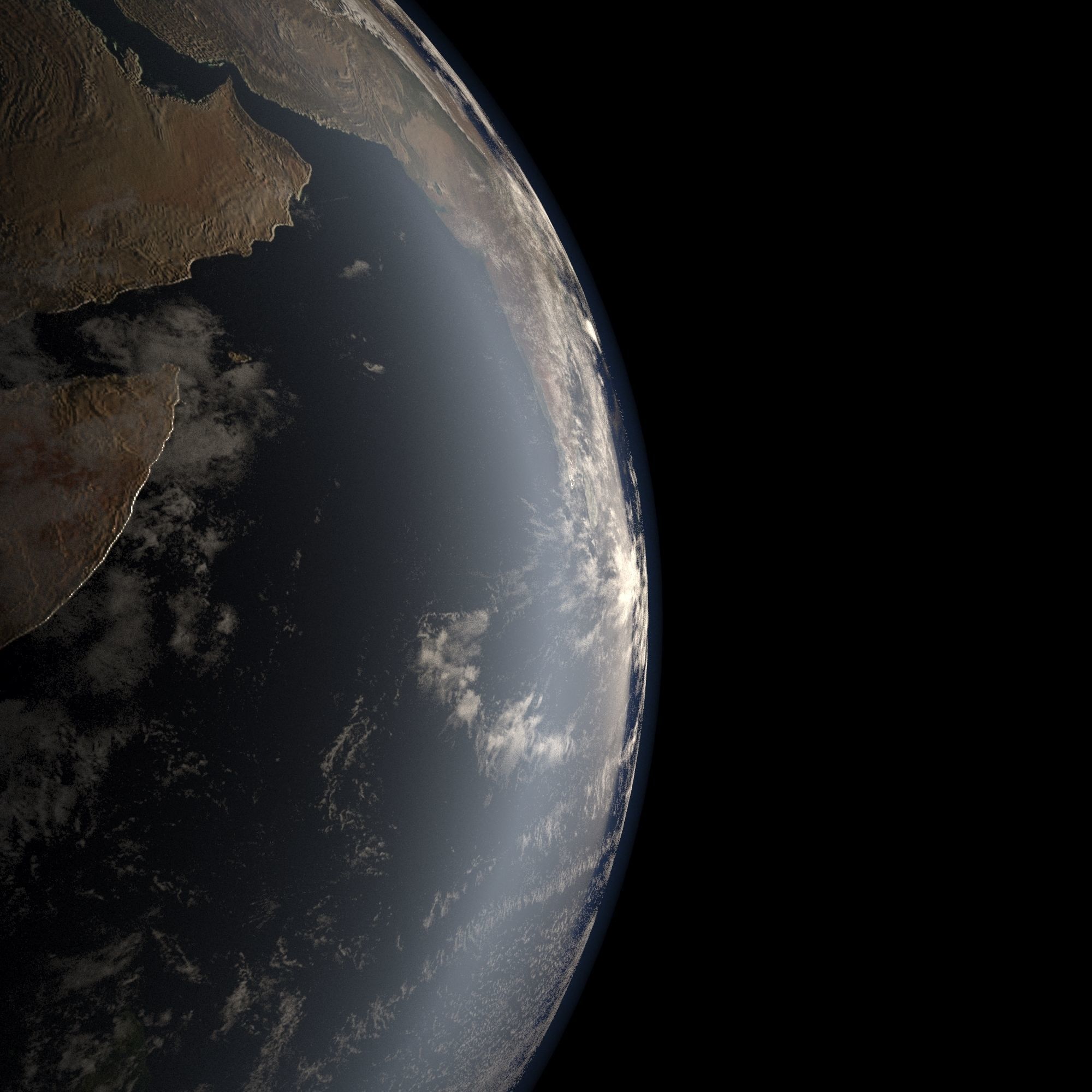 EARTH from space - Low-poly 3D model_20