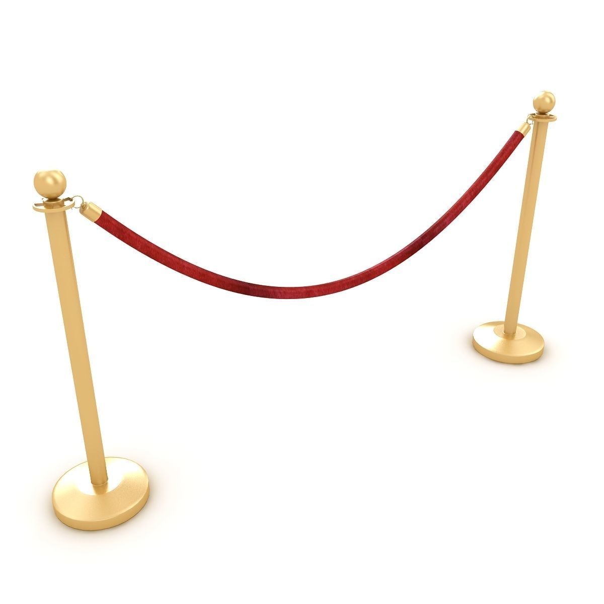 Red Velvet Rope 3D model_1