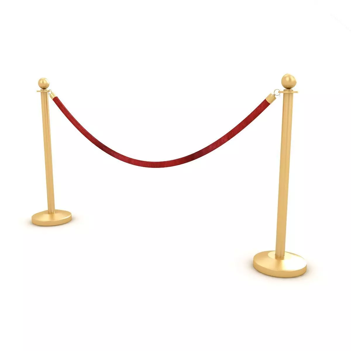 Red Velvet Rope 3D model_0