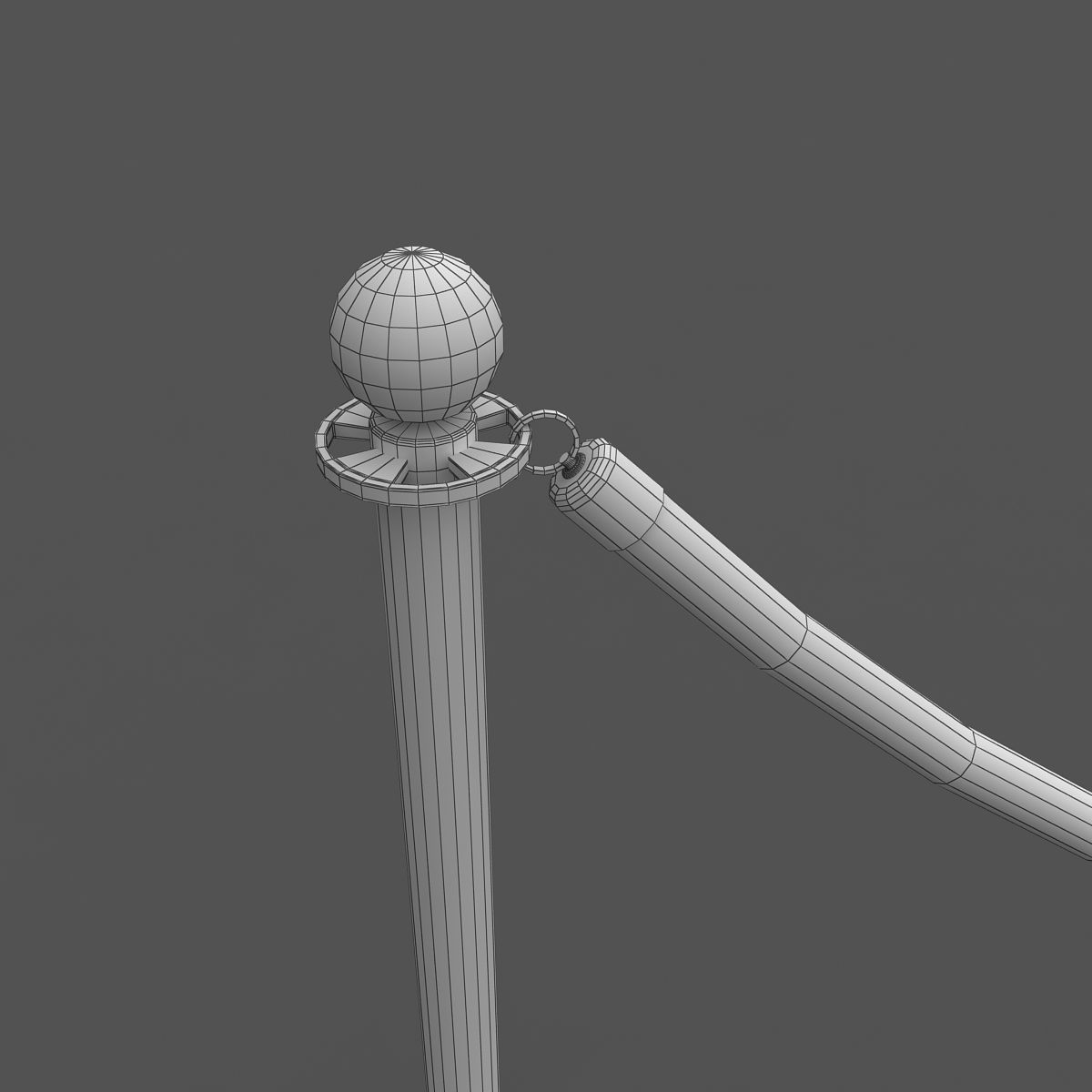 Red Velvet Rope 3D model_4