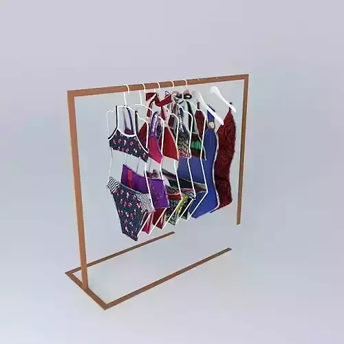 Macaw with bikini Free 3D model