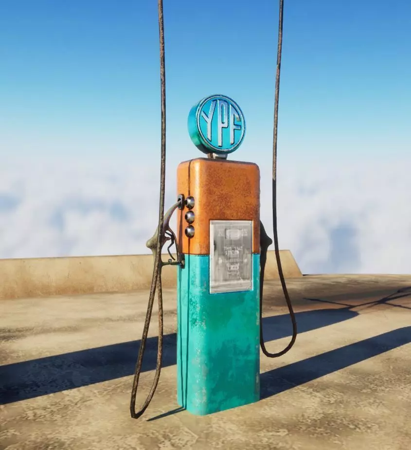 gas pump retro Free 3D model