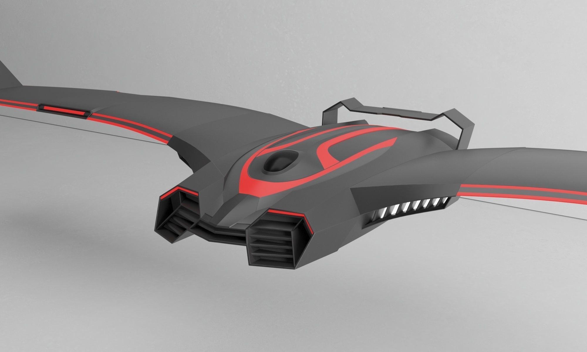 Sci-fi Battle Drone - Spaceship - Scout 3D model_12