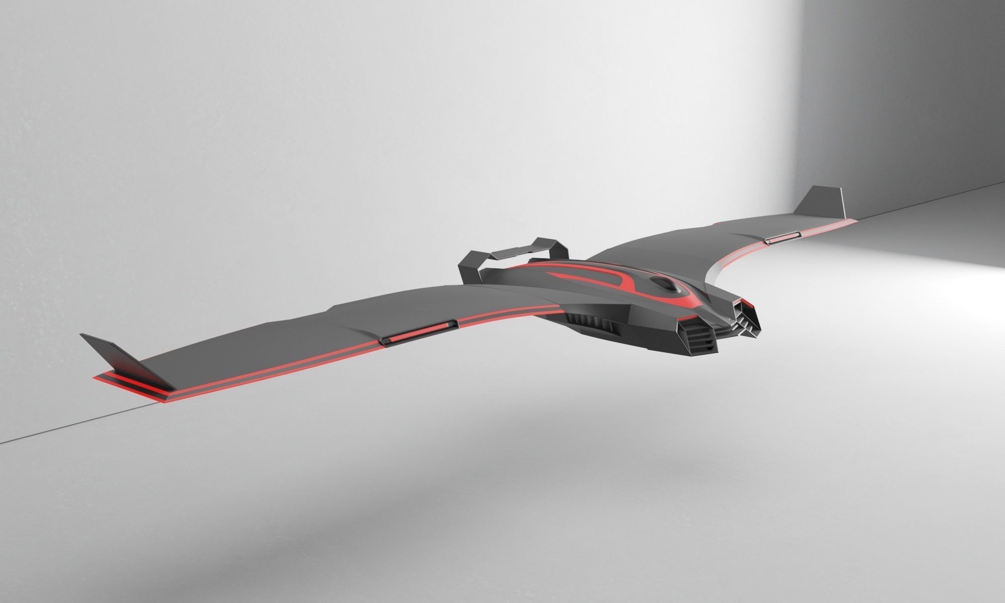 Sci-fi Battle Drone - Spaceship - Scout 3D model_15