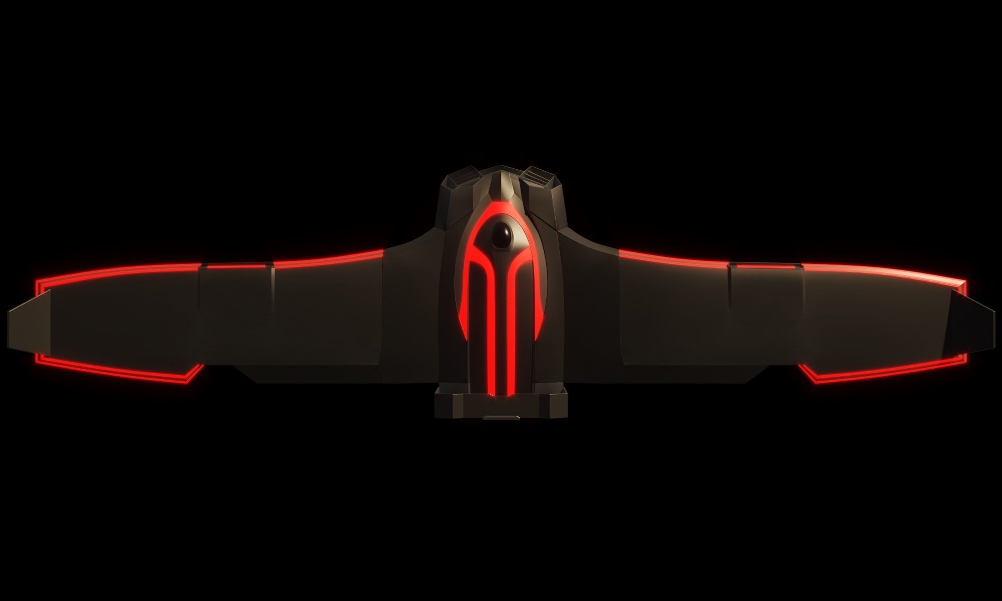Sci-fi Battle Drone - Spaceship - Scout 3D model_9