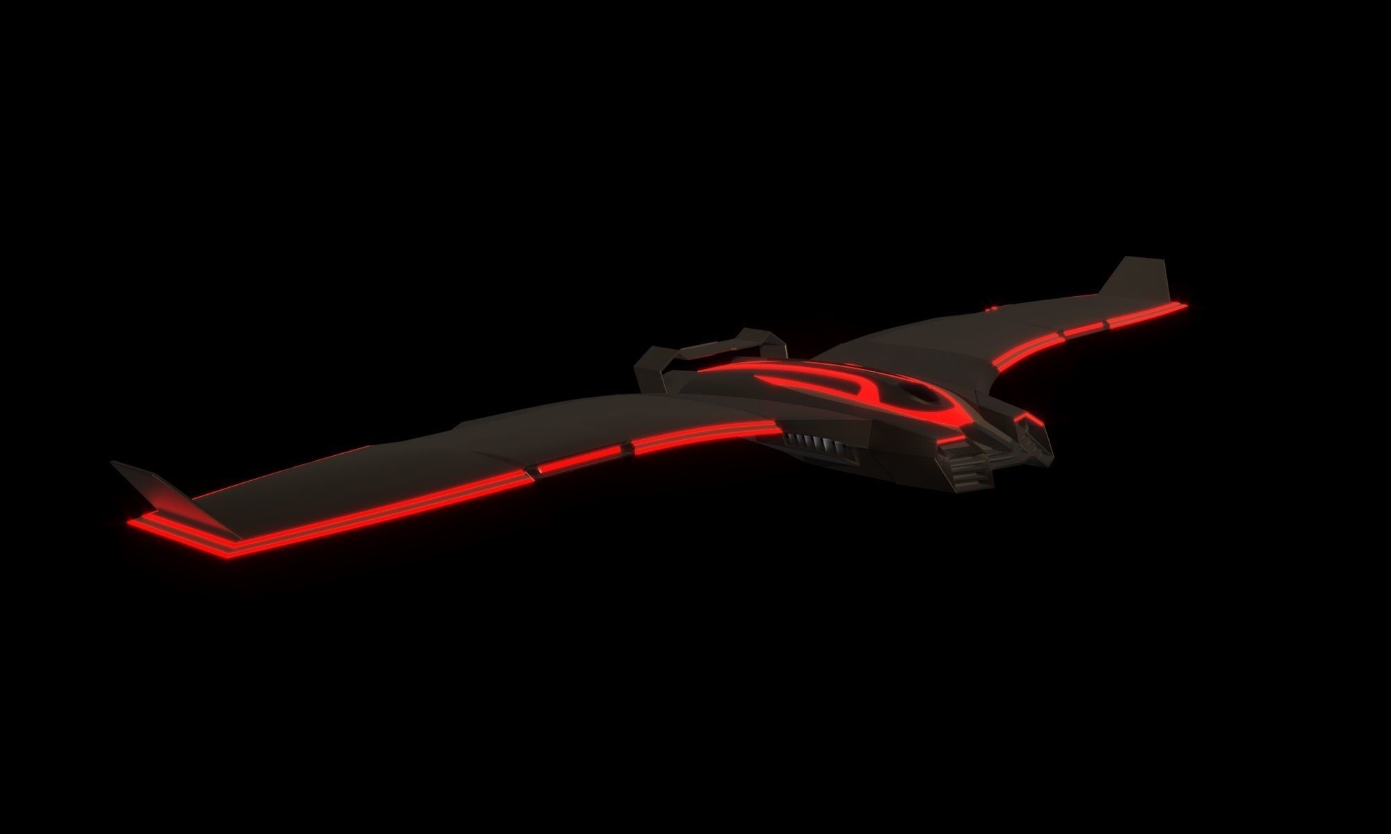 Sci-fi Battle Drone - Spaceship - Scout 3D model_7