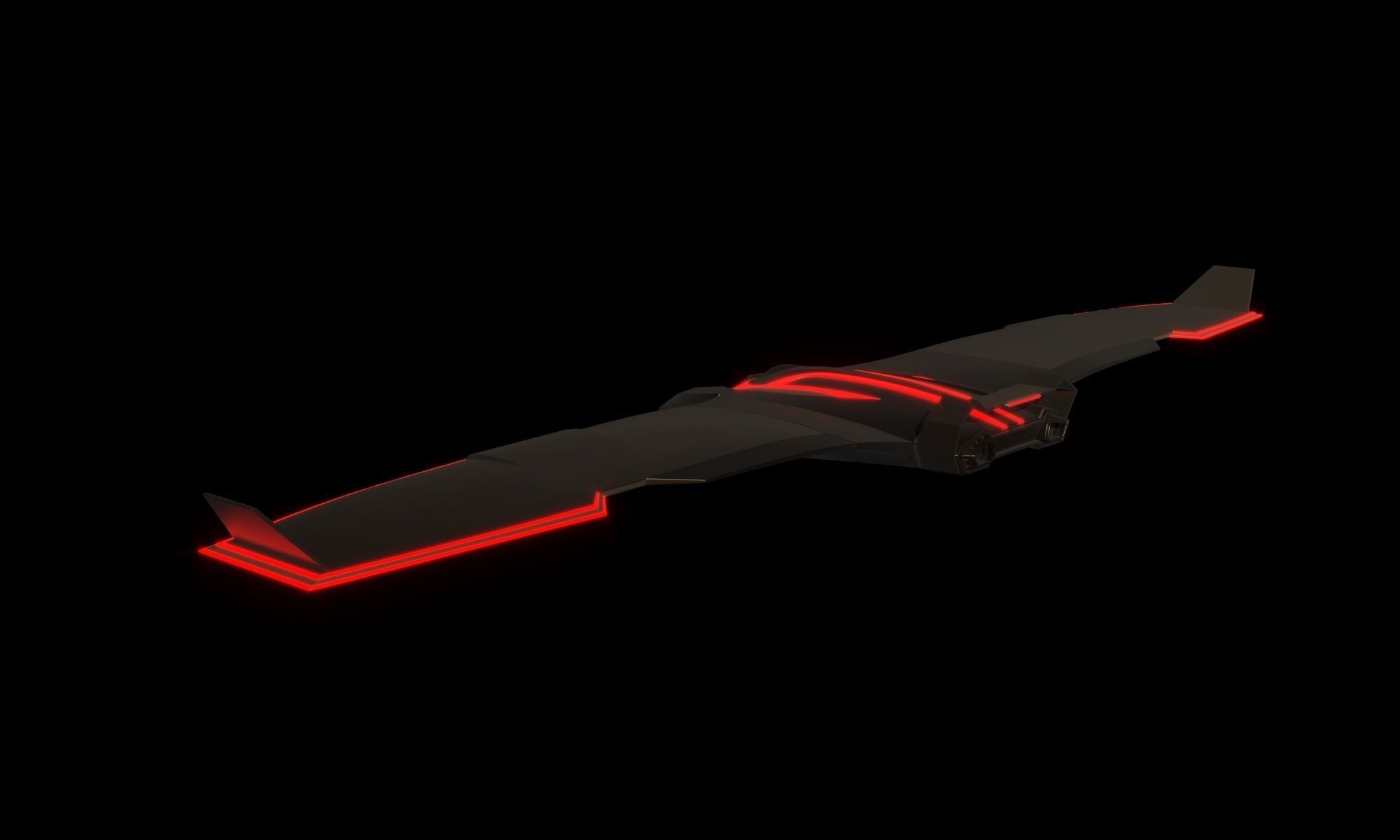 Sci-fi Battle Drone - Spaceship - Scout 3D model_11