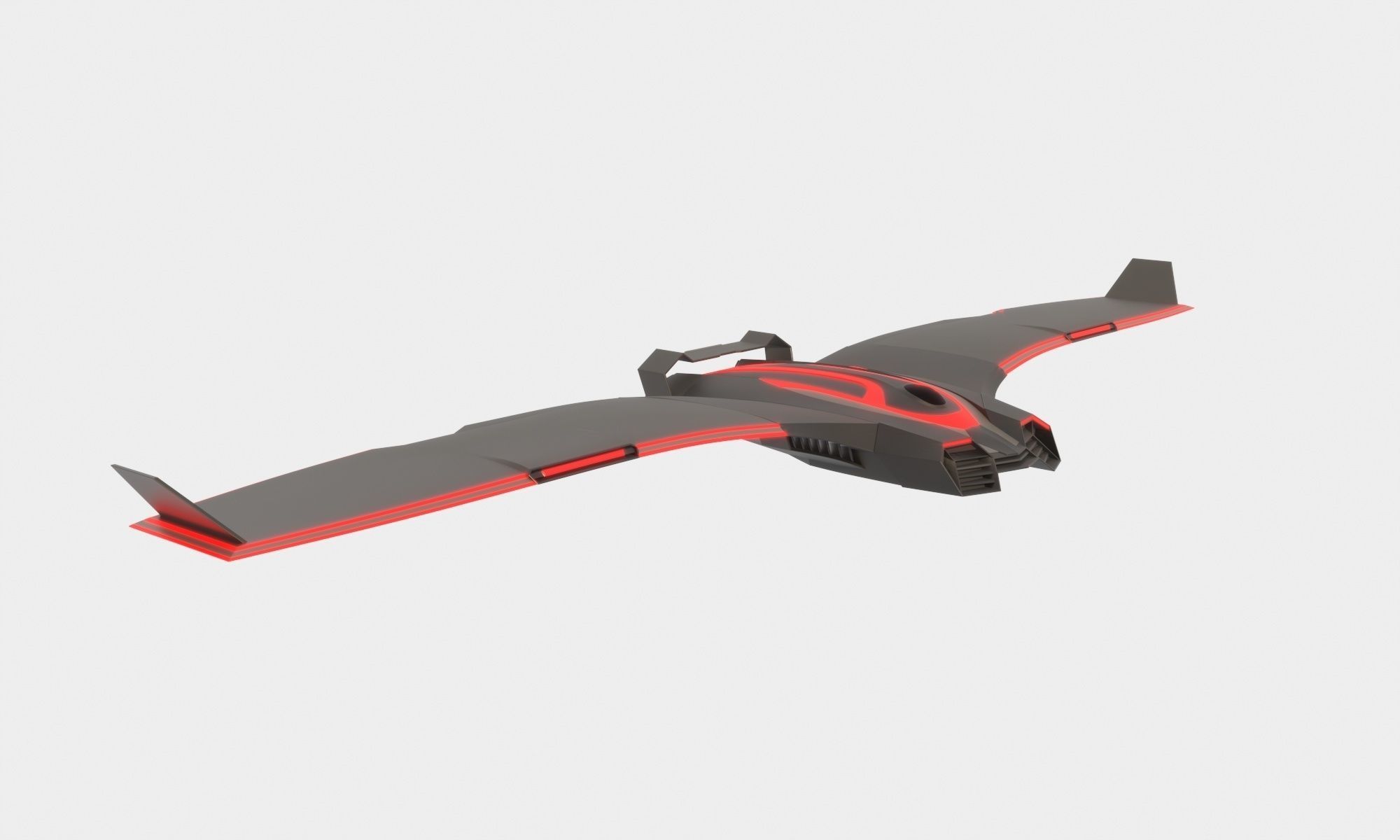 Sci-fi Battle Drone - Spaceship - Scout 3D model_6