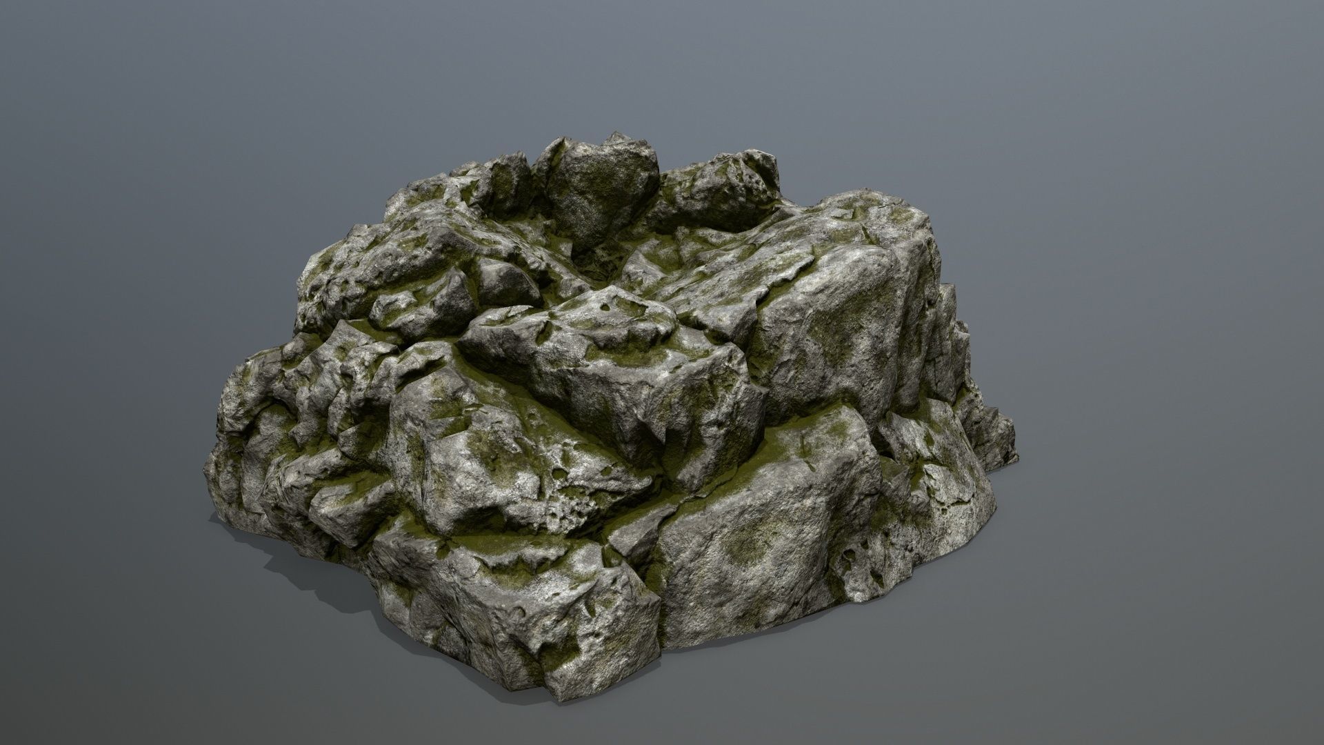 rocks rock Low-poly 3D model_3