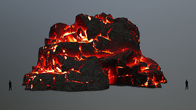 lava rock Low-poly 3D model