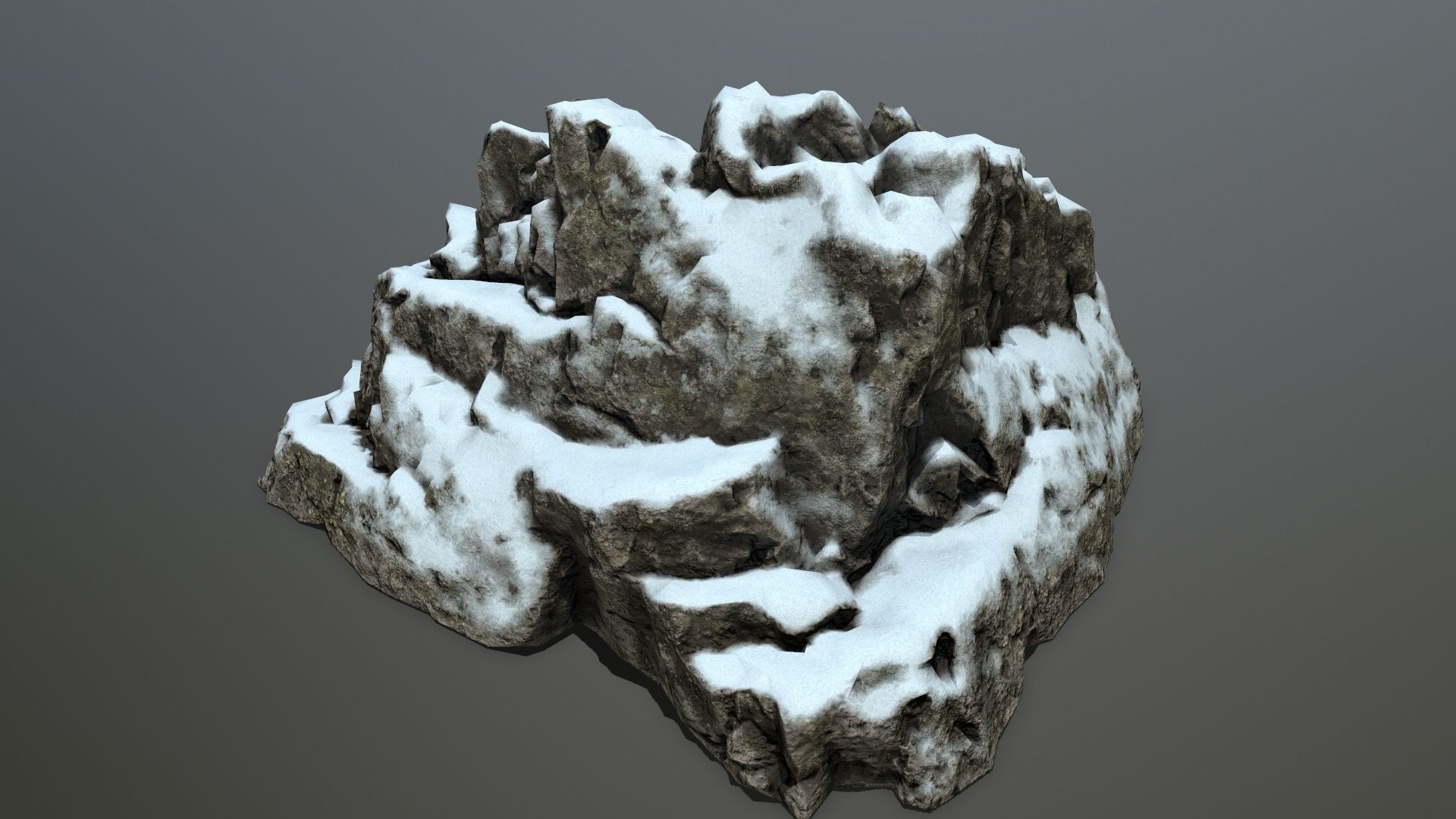 snow rocks Low-poly 3D model_13