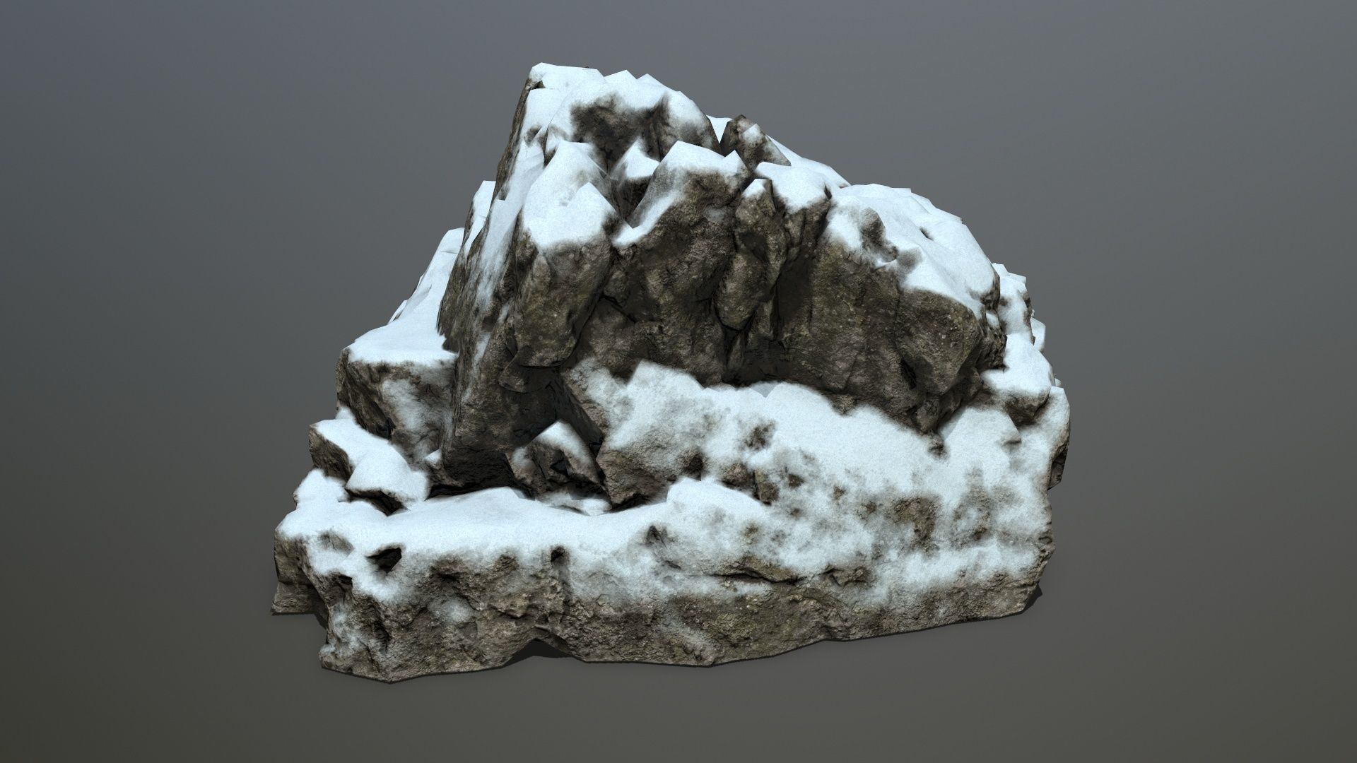 snow rocks Low-poly 3D model_12