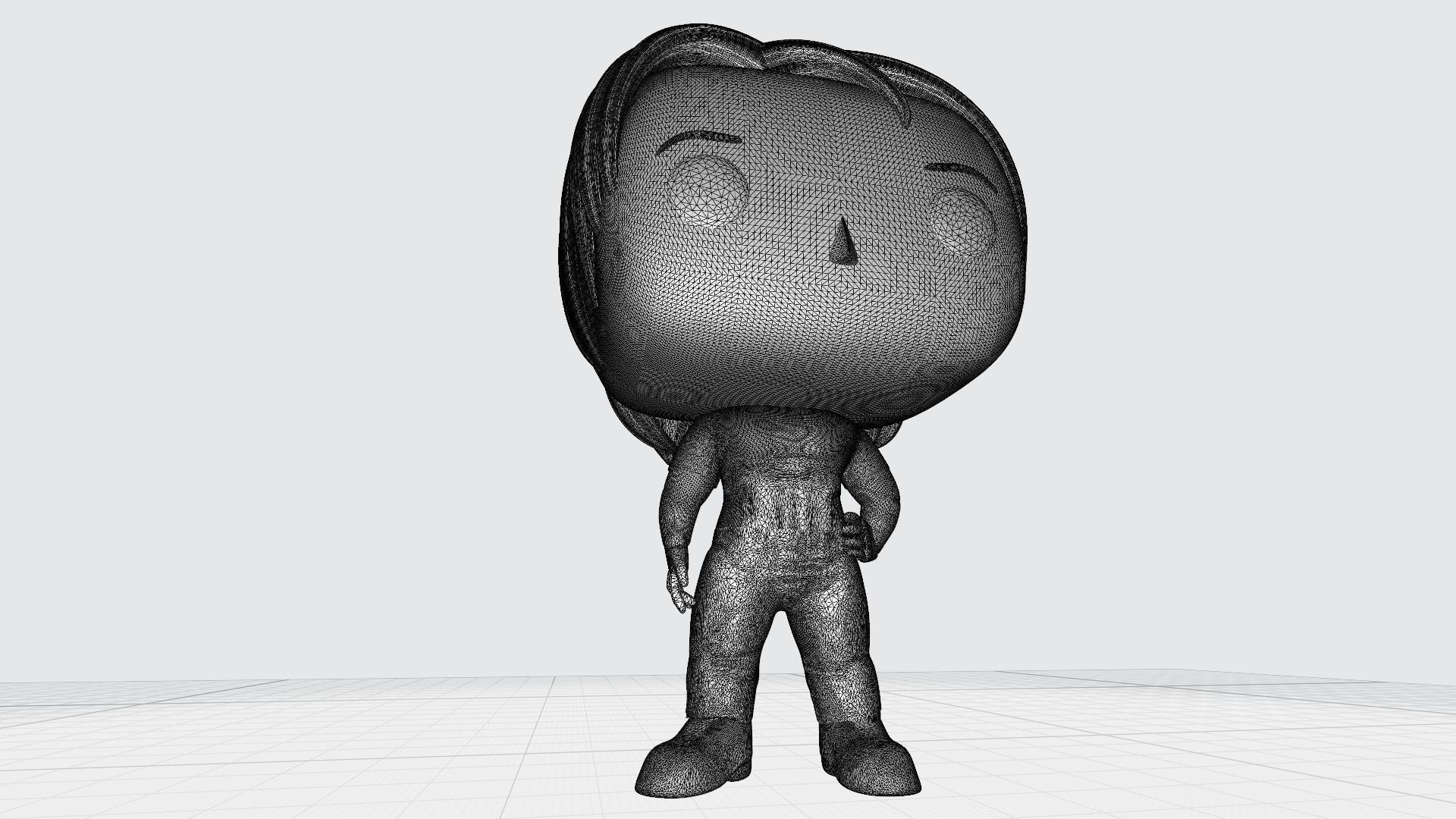 Custom Pop Girl short hair with Clothes 3D Print Model 3D print model_11