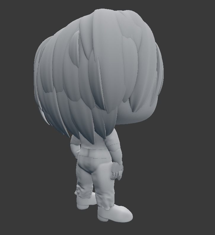 Custom Pop Girl short hair with Clothes 3D Print Model 3D print model_5