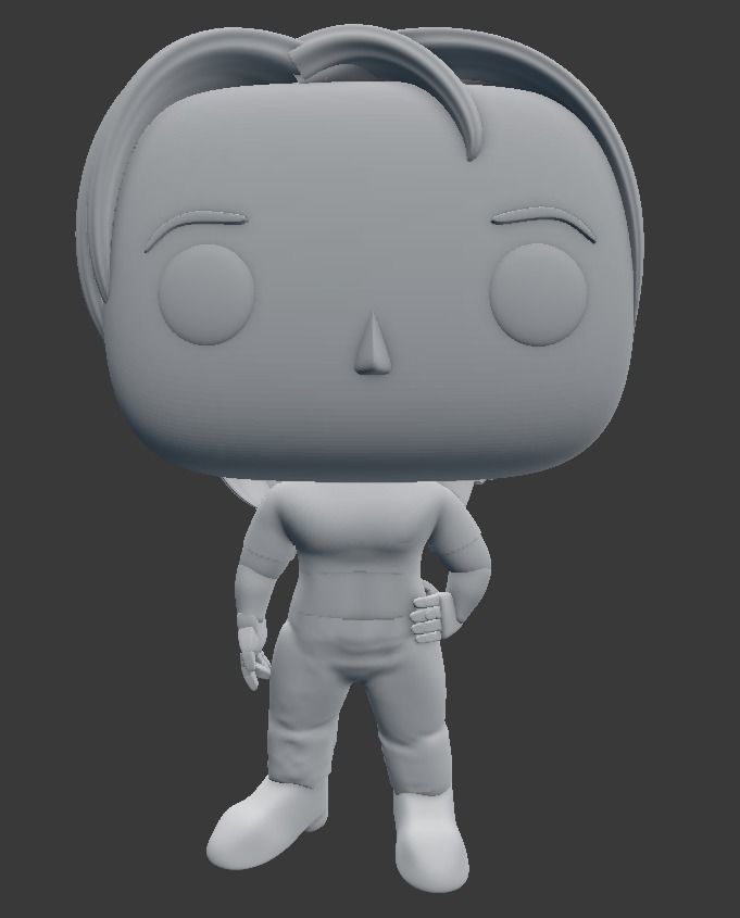 Custom Pop Girl short hair with Clothes 3D Print Model 3D print model_8