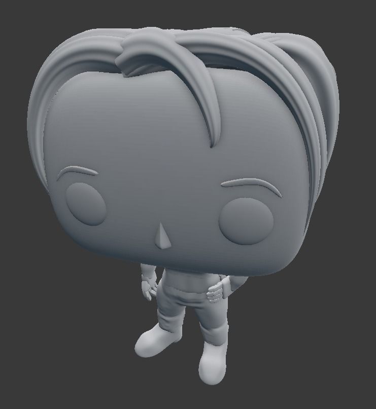 Custom Pop Girl short hair with Clothes 3D Print Model 3D print model_7