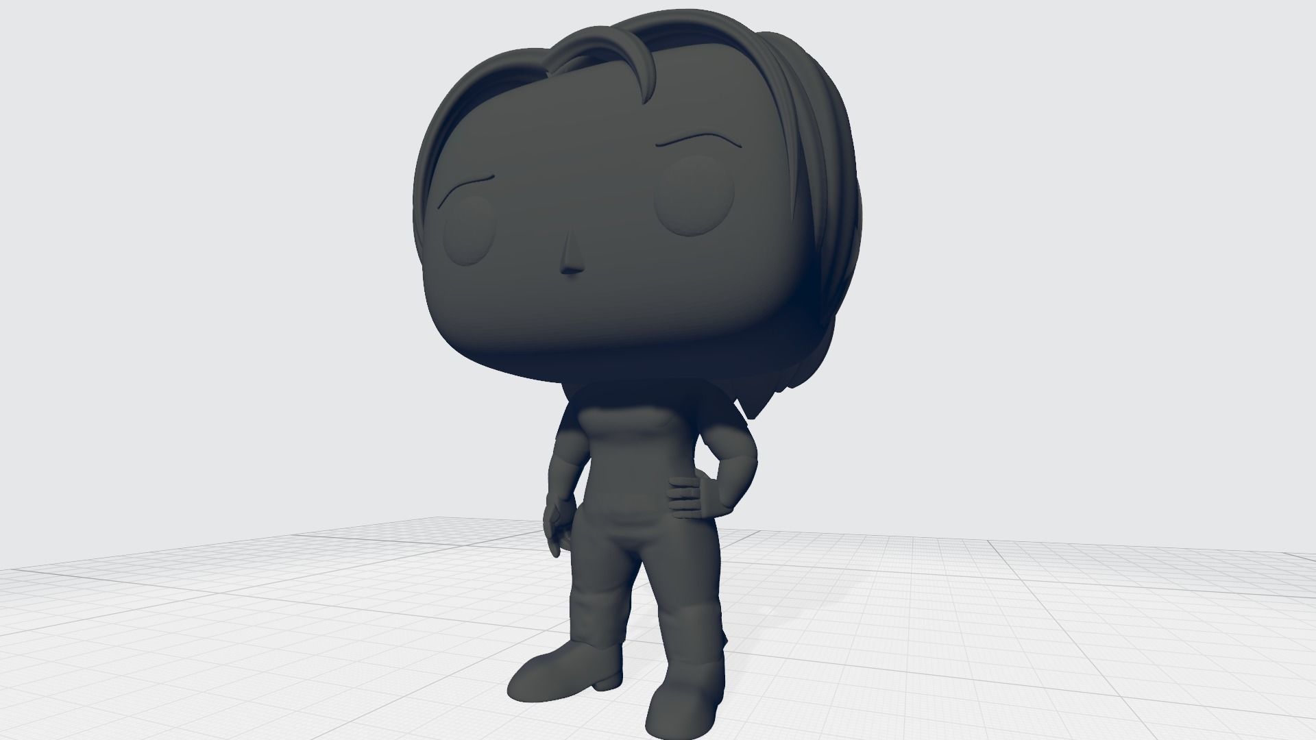 Custom Pop Girl short hair with Clothes 3D Print Model 3D print model_2