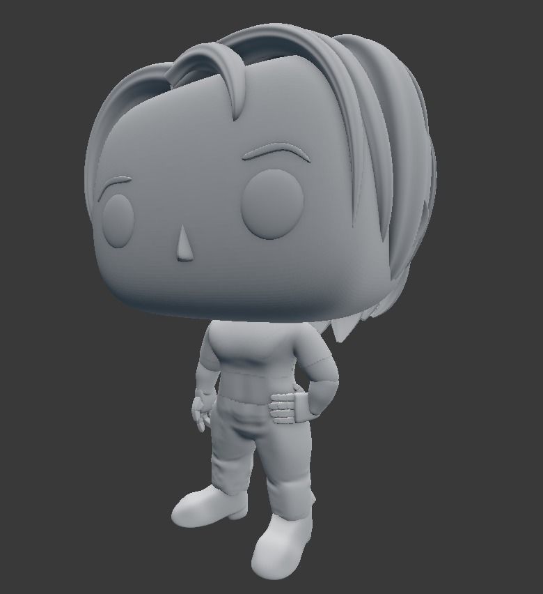 Custom Pop Girl short hair with Clothes 3D Print Model 3D print model_4