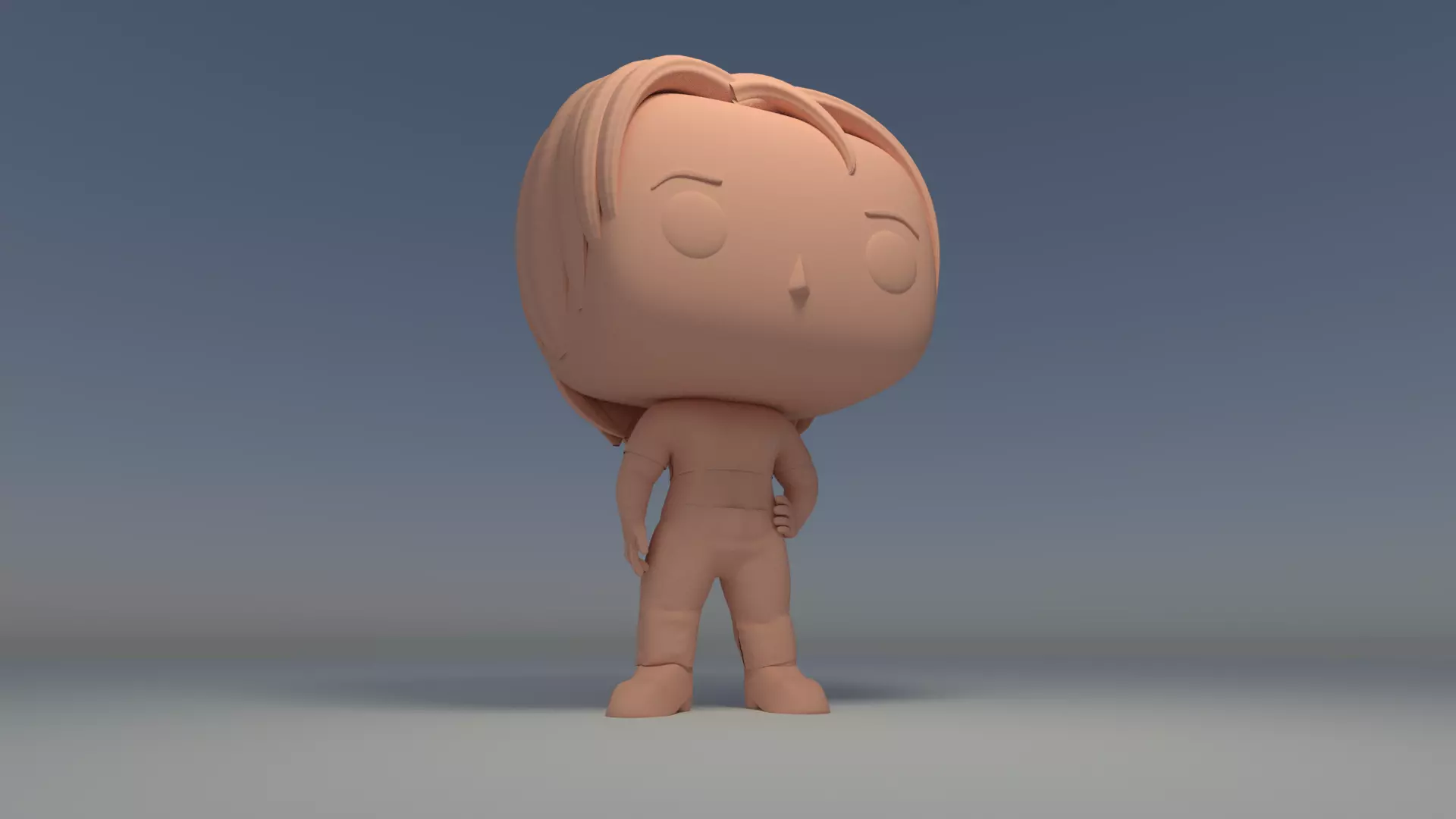 Custom Pop Girl short hair with Clothes 3D Print Model 3D print model_0