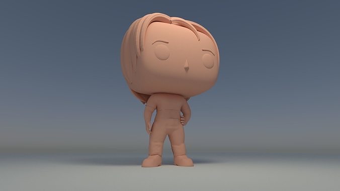 Custom Pop Girl short hair with Clothes 3D Print Model 3D print model
